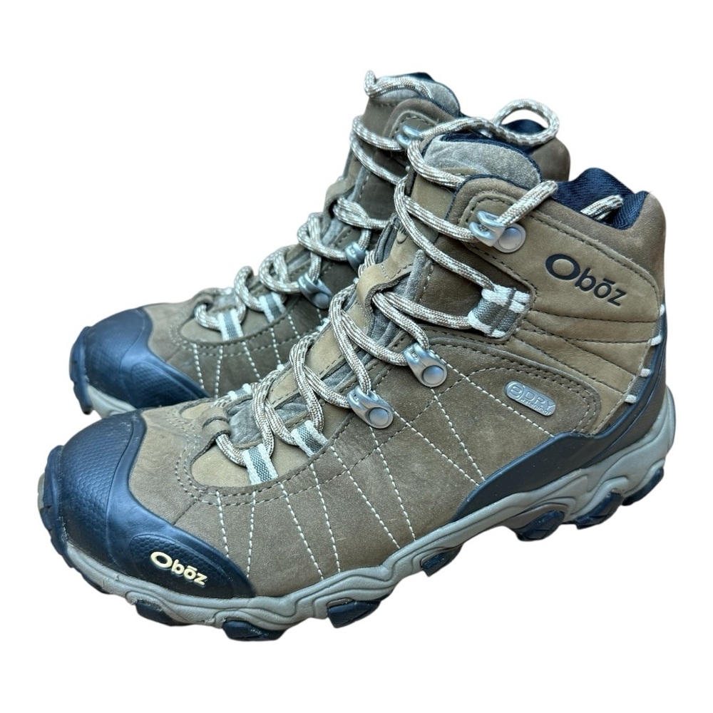 Oboz Bridger Mid B-Dry Hiking Boots Women's 6 Brown Leather Ankle Waterproof